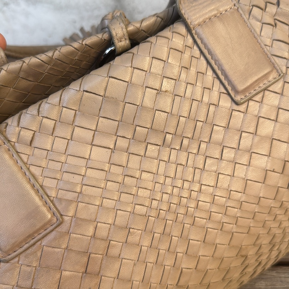 Setefano Bravo Woven Tan Tote Bag - Picture 4 of 10